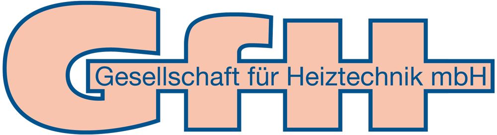 Logo GfH Gesellschaft für Heiztechnik Stuttgart rosa Schriftzug